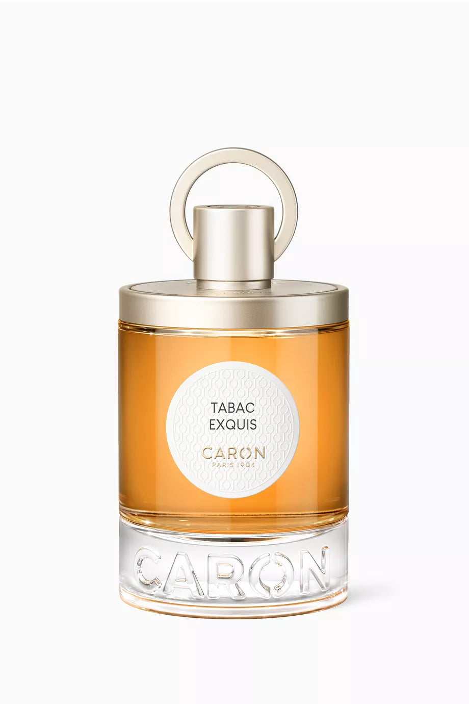 Tabac Exquis by Caron Paris perfume bottle on a white background