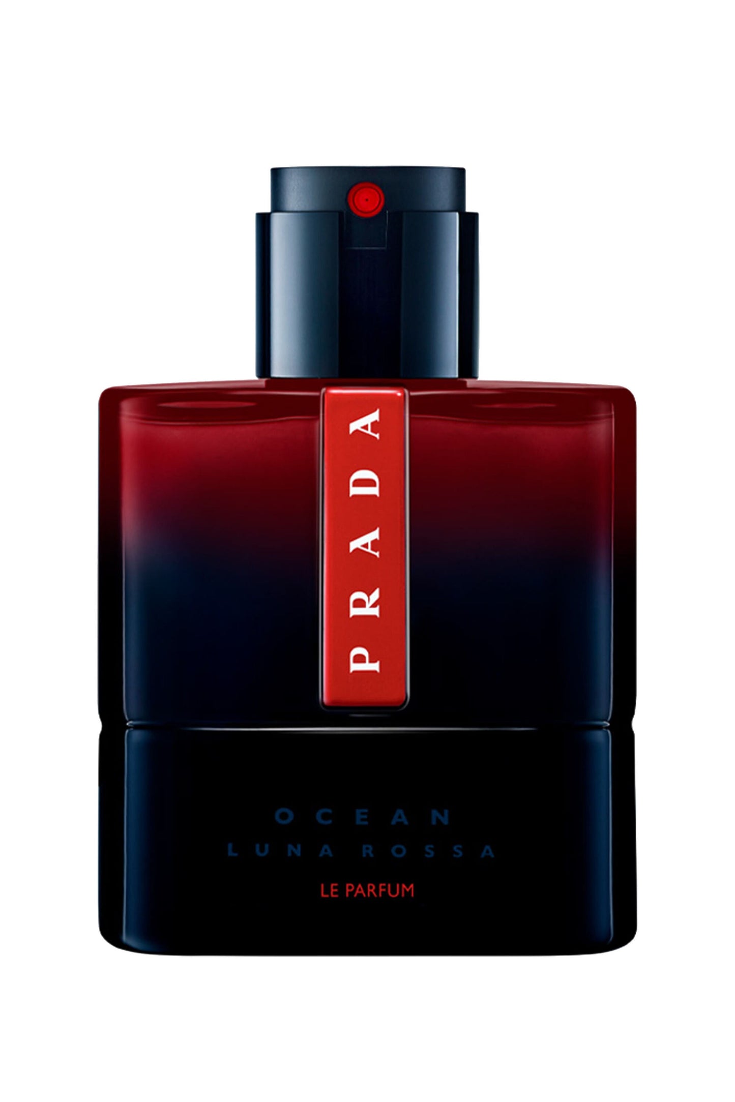 Prada Luna Rossa Ocean Le Parfum 100ml bottle with blue gradient and red stripe.