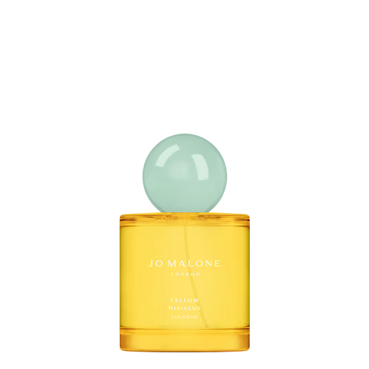 Jo Malone Yellow Hibiscus cologne bottle on a white background